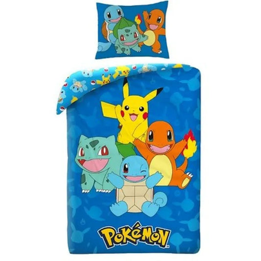 Pokémon Pikachu Mikrofaser Bettwäsche Set 135/140x200 60x70 cm - WS-Trend.de
