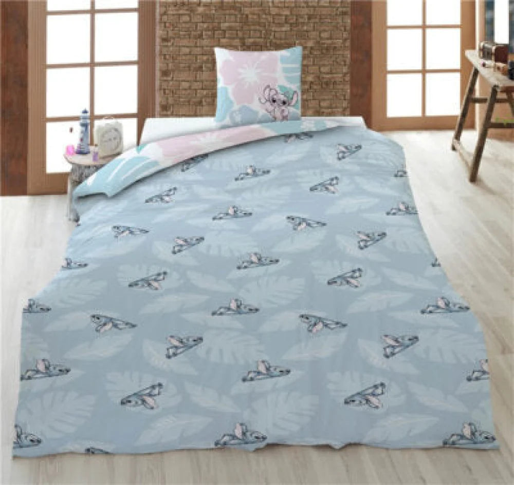 Disney Stitch Angel Kinder Bettwäsche 2tlg. Set 135-140x200 65x65 - WS-Trend.de