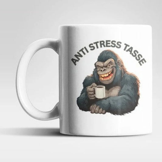 Anti Stress Gorilla Kaffeetasse Teetasse Tasse Geschenkidee 325 ml - WS-Trend.de