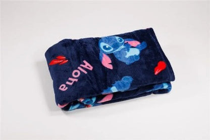 Disney Lilo und Stitch Flanell Wohndecke warme Kuscheldecke 110x150 cm - WS-Trend.de