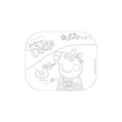 Peppa Pig Wutz Kinder Sonnenschutz fürs Auto – 2er Set mit Ausmalbild - WS-Trend.de