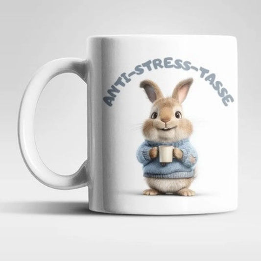 Anti Stress Hase Häschen Kaffeetasse Teetasse Tasse Geschenkidee - WS-Trend.de