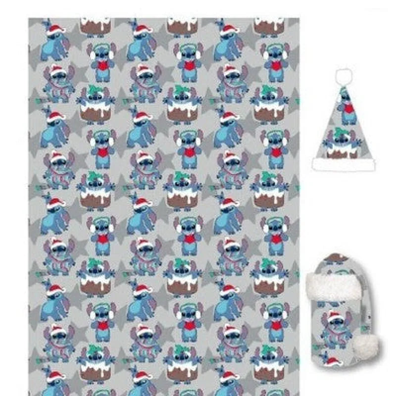 Disney Lilo und Stitch Flanell Wohndecke warme Kuscheldecke plus Weihnachtsmütze - WS-Trend.de