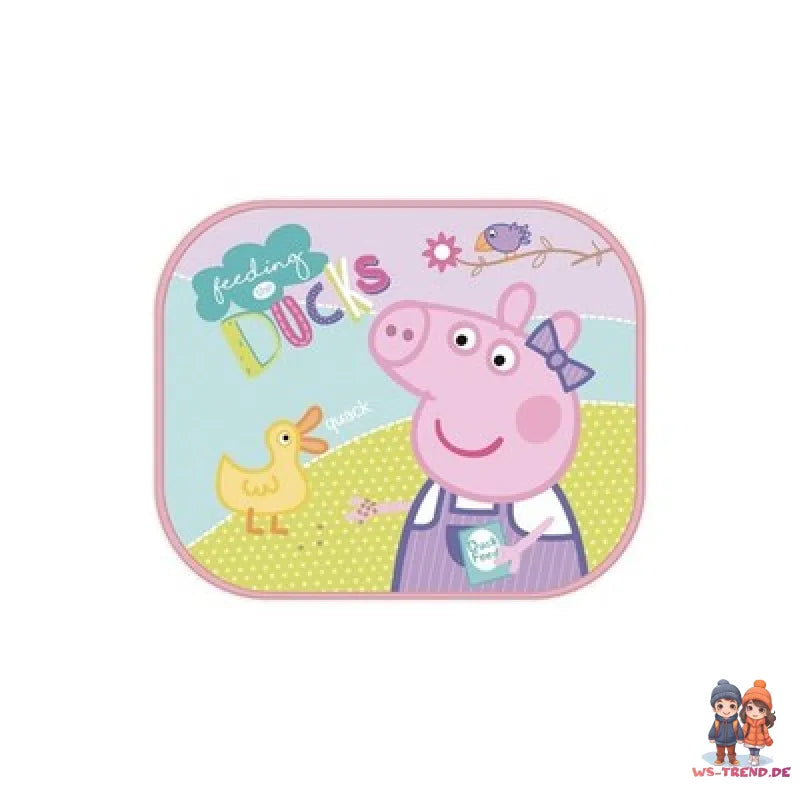 Peppa Pig Wutz Kinder Sonnenschutz fürs Auto – 2er Set mit Ausmalbild - WS-Trend.de