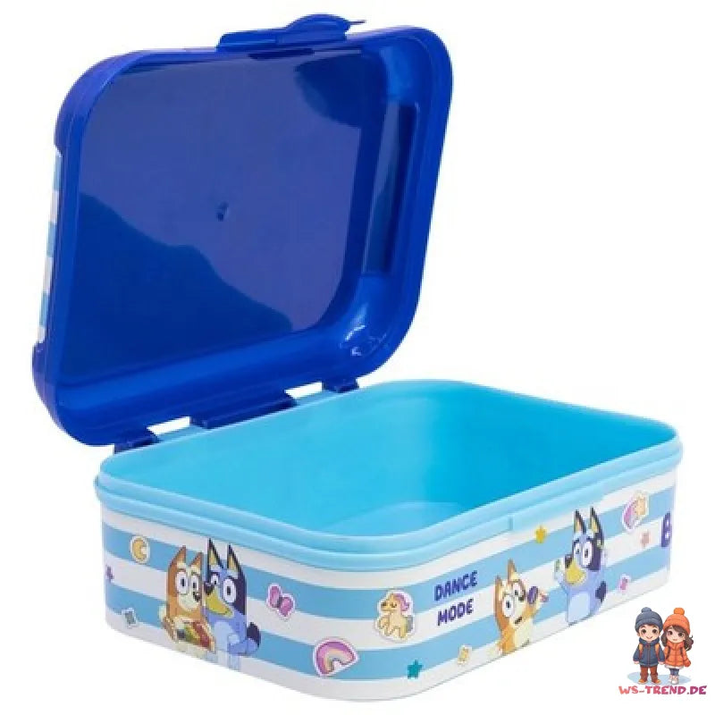 Bluey Bingo Kinder 4 teiliges Set Brotdose Alu Trinkflasche Besteck - WS-Trend.de