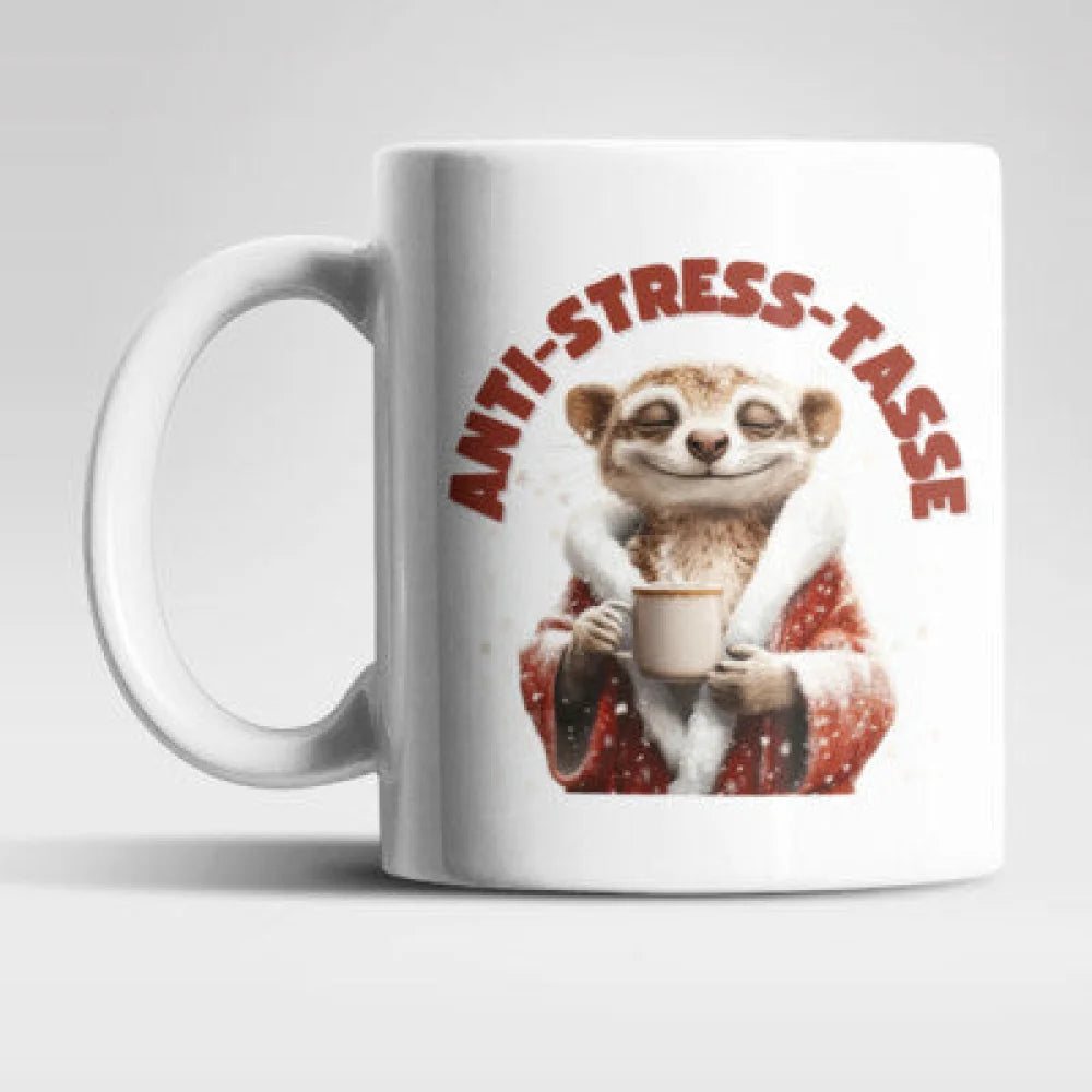 Anti Stress Christmas Erdmännchen Kaffeetasse Teetasse Geschenkidee - WS-Trend.de