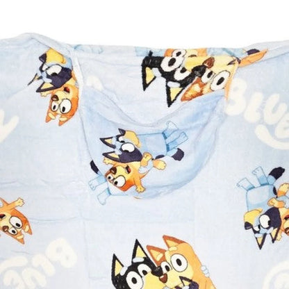 Bluey u Bingo Flanell Decke XL - Warme Kapuzen Kuscheldecke 120x150 cm - WS-Trend.de