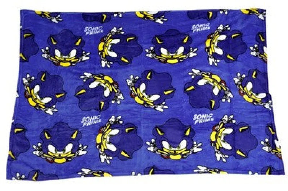 Sonic Prime Kinder Flanell Wohndecke warme Kuscheldecke 110x150 cm - WS-Trend.de