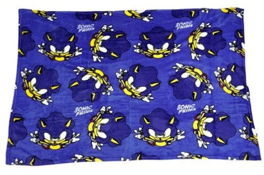 Sonic Prime Kinder Flanell Wohndecke warme Kuscheldecke 110x150 cm - WS-Trend.de