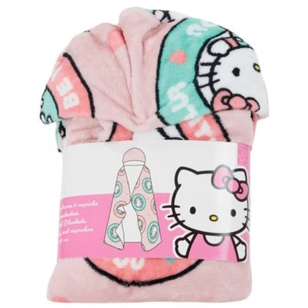 Hello Kitty Flanell Decke XL - Warme Kuscheldecke mit Kapuze - WS-Trend.de