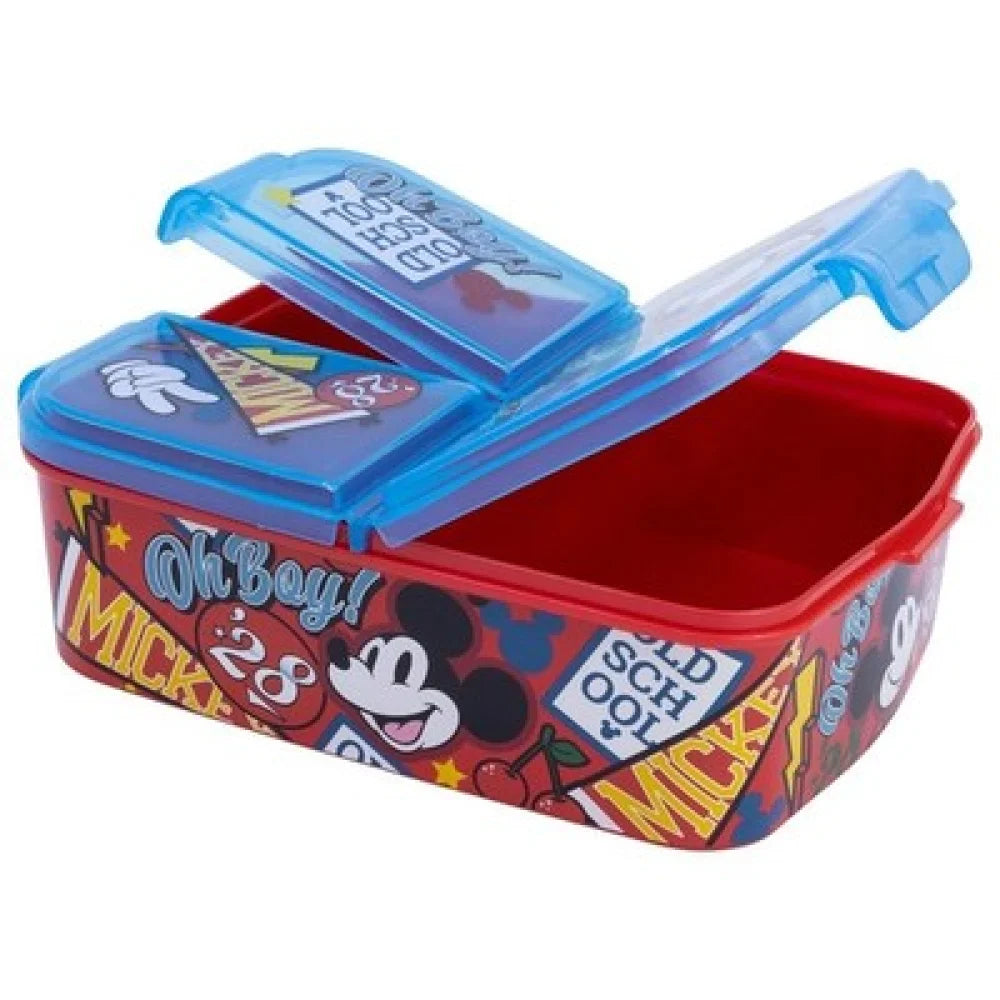Disney Mickey Maus 4 tlg Lunch Set Brotdose Trinkflasche Löffel Gabel - WS-Trend.de