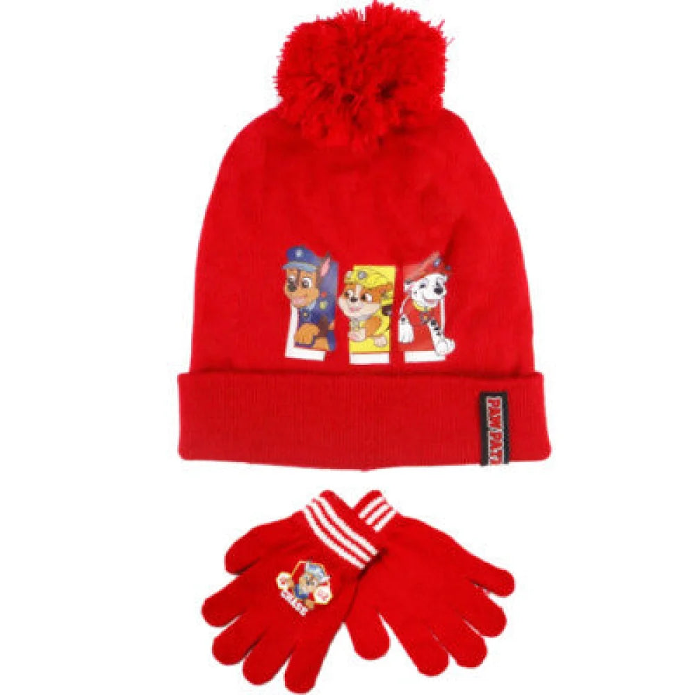Paw Patrol Chase Kinder Herbst Winter Set Mütze Handschuhe - WS-Trend.de