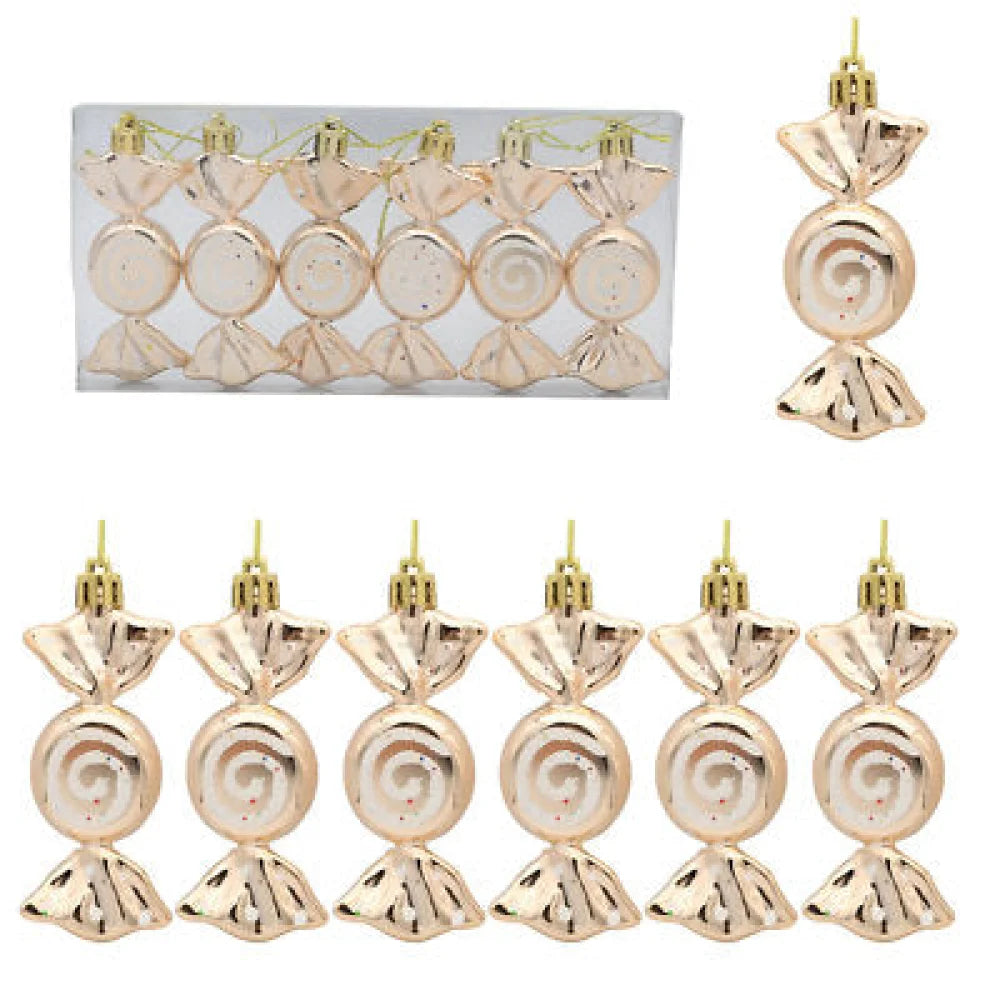 Christbaumschmuck Bonbons 12St Kunststoff Weihnachtsbaumschmuck - WS-Trend.de