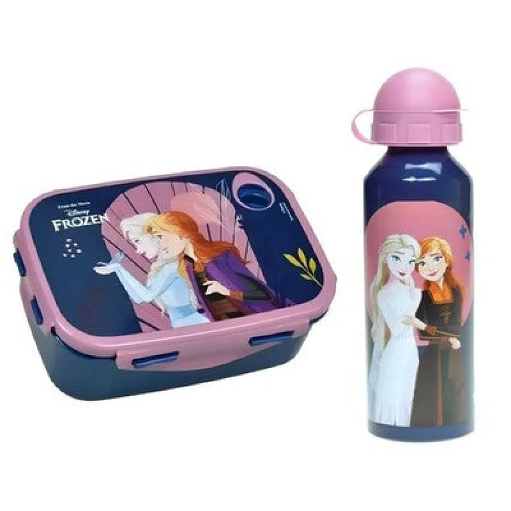 Disney Die Eiskönigin 2 tlg Kinder Lunch Set Brotdose Alu Trinkflasche - WS-Trend.de