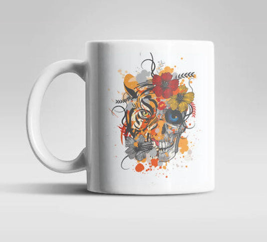 Tiger and Skull Kaffeetasse Teetasse Geschenkidee - WS-Trend.de