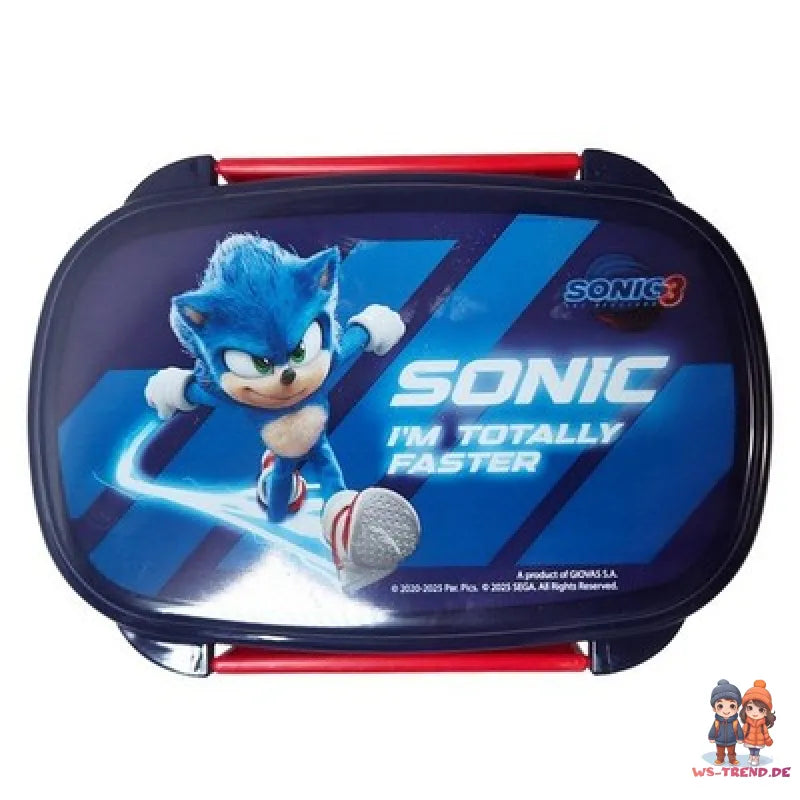 Sonic the Hedgehog 4 teiliges Lunch Set Brotdose Besteck Alu-Trinkflasche 500 ml - WS-Trend.de