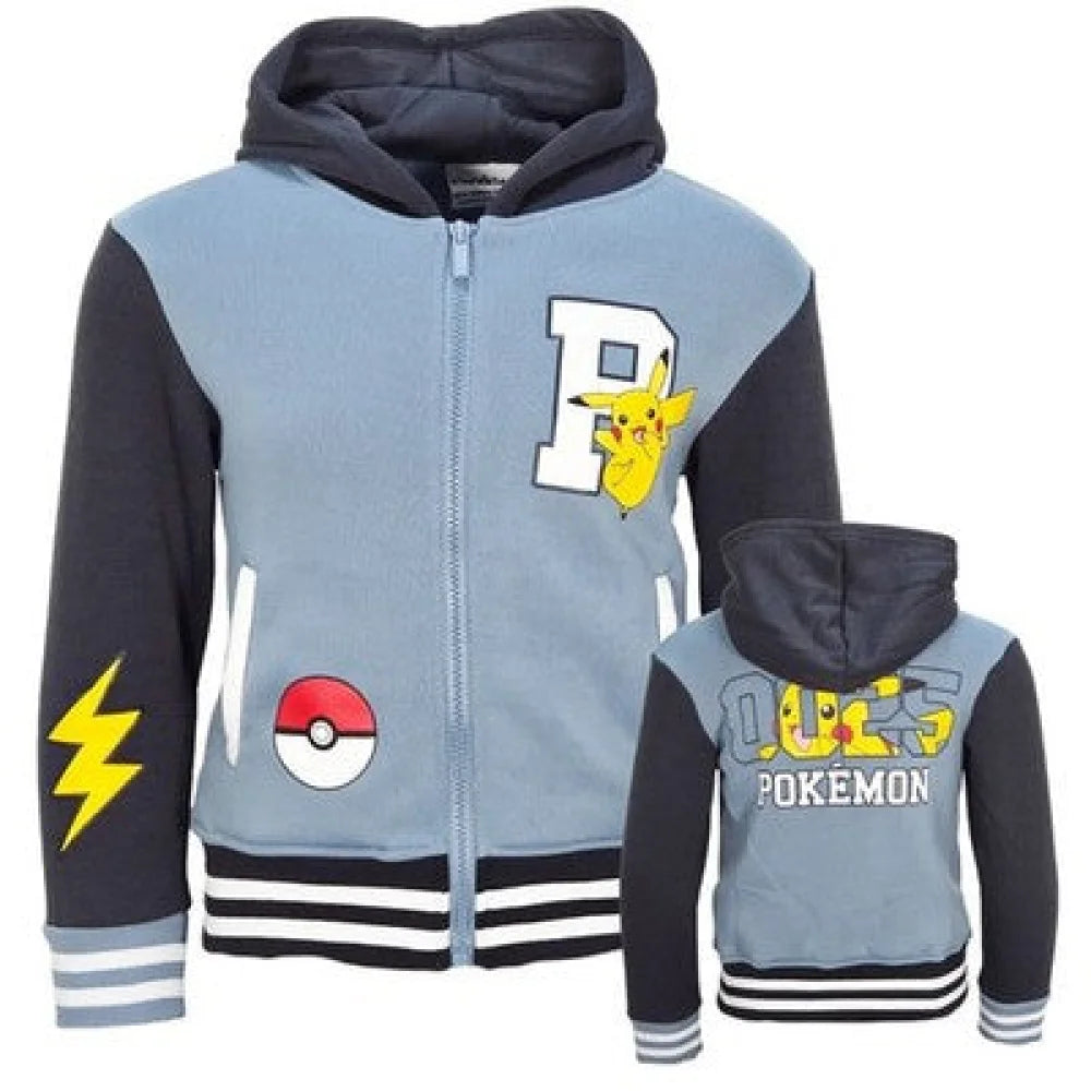 Pokemon Pikachu Kinder Jungen Hoodie Jacke Gr. 98 bis 128 - WS-Trend.de