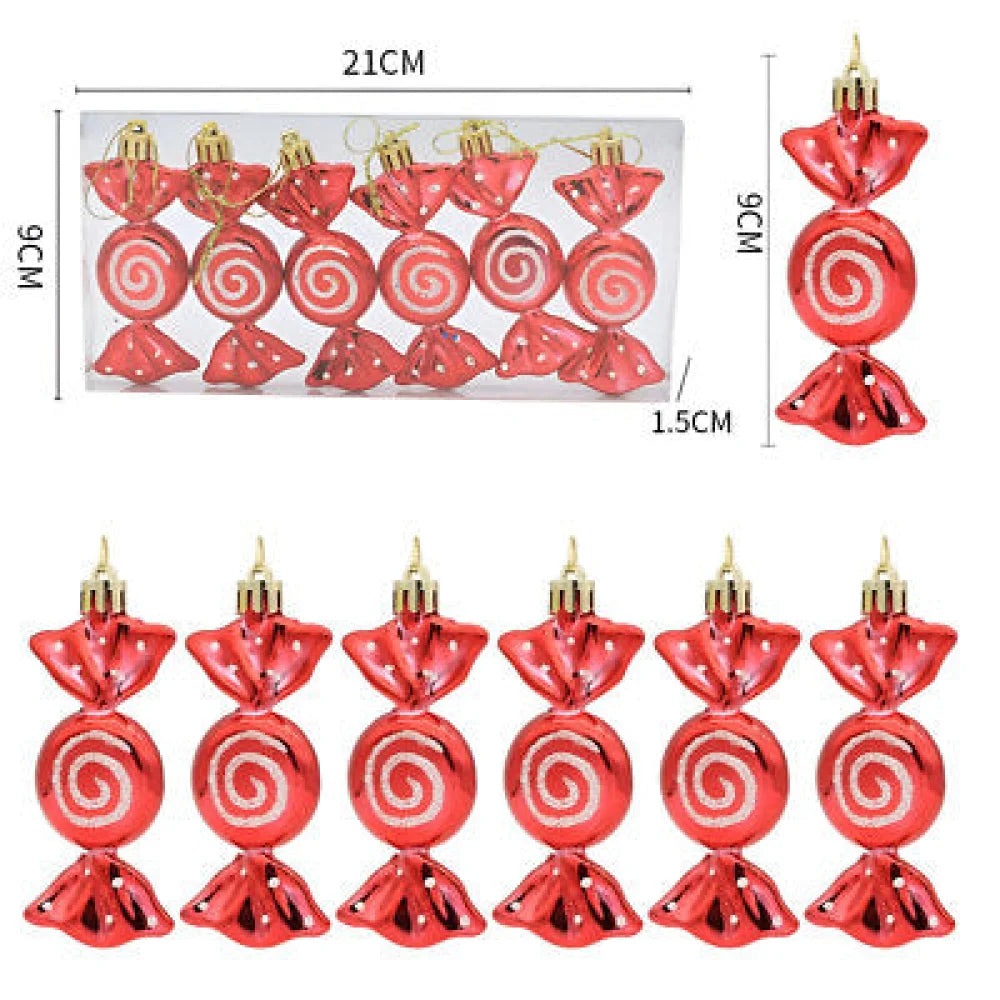 Christbaumschmuck Bonbons 12St Kunststoff Weihnachtsbaumschmuck - WS-Trend.de