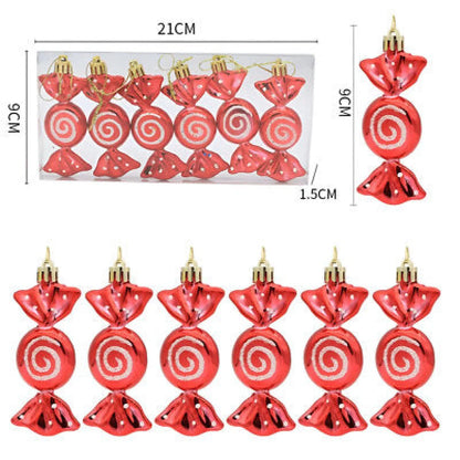 Christbaumschmuck Bonbons 12St Kunststoff Weihnachtsbaumschmuck - WS-Trend.de