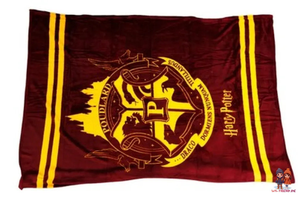 Harry Potter Hogwarts Flanell Wohndecke warme Kuscheldecke 130x160 cm - WS-Trend.de