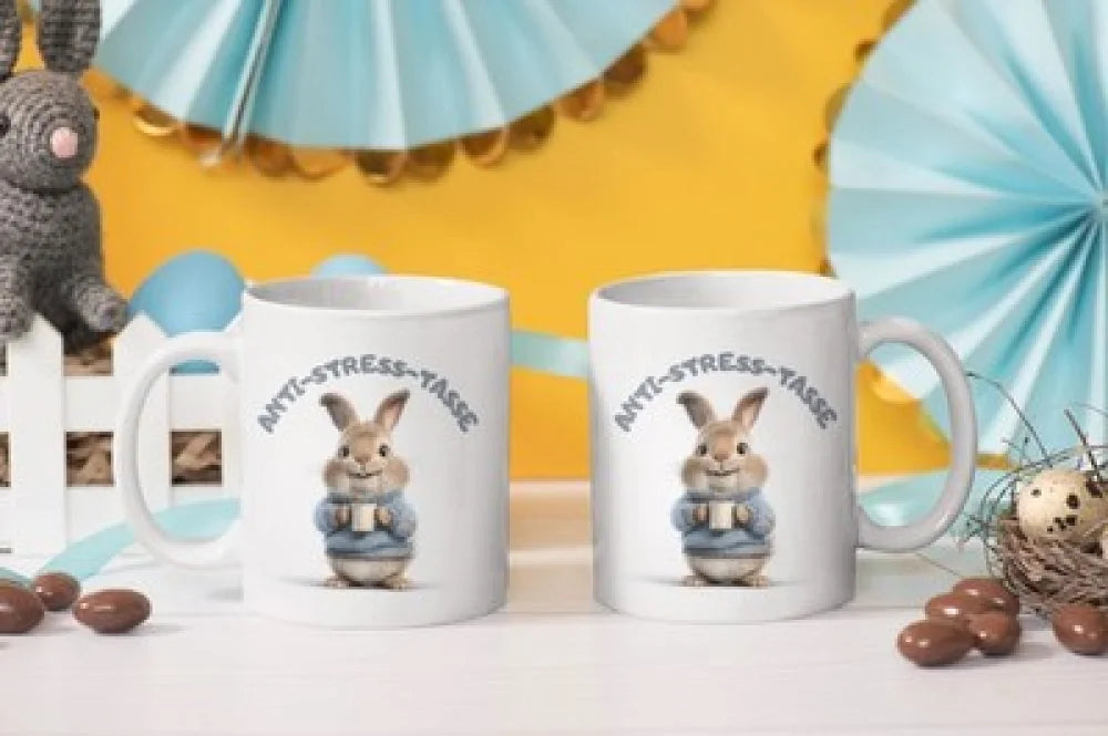 Anti Stress Hase Häschen Kaffeetasse Teetasse Tasse Geschenkidee - WS-Trend.de
