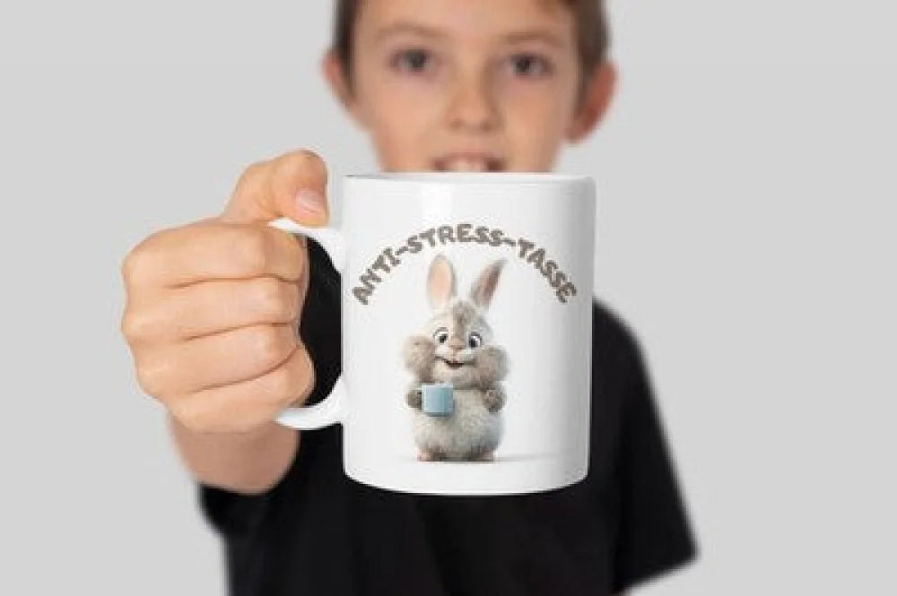 Anti Stress Hase Häschen Kaffeetasse Teetasse Tasse Geschenkidee - WS-Trend.de