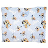 Bluey u Bingo Flanell Decke XL - Warme Kapuzen Kuscheldecke 120x150 cm