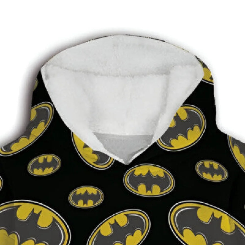 Batman Herren Kuschelponcho mit Ärmeln Kapuze Tasche XS-L - WS-Trend.de