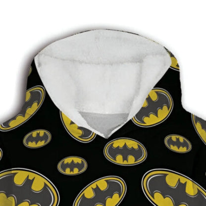 Batman Herren Kuschelponcho mit Ärmeln Kapuze Tasche XS-L - WS-Trend.de