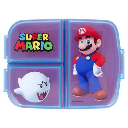 Super Mario Luigi Kinder 4 teiliges Set Brotdose - Gabel Löffel Alu-Trinkflasche - WS-Trend.de