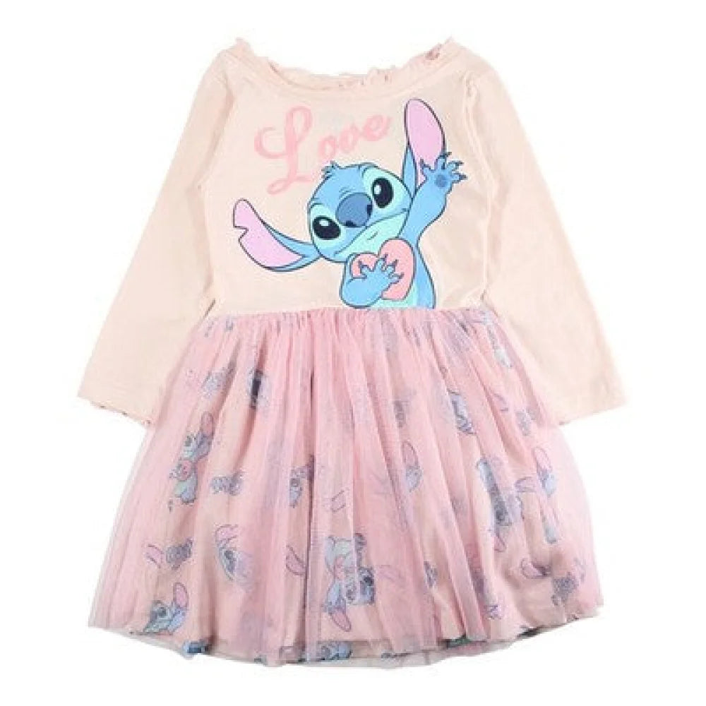 Disney Lilo und Stitch Kinder Mädchen langarm Kleid Gr 92-128 - WS-Trend.de