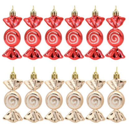 Christbaumschmuck Bonbons 12St Kunststoff Weihnachtsbaumschmuck - WS-Trend.de