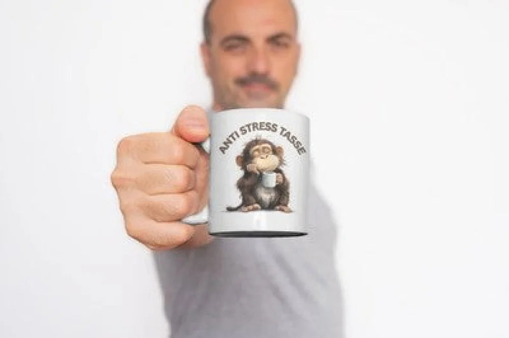 Anti Stress Affe Kaffeetasse Teetasse Tasse Geschenkidee 325 ml - WS-Trend.de