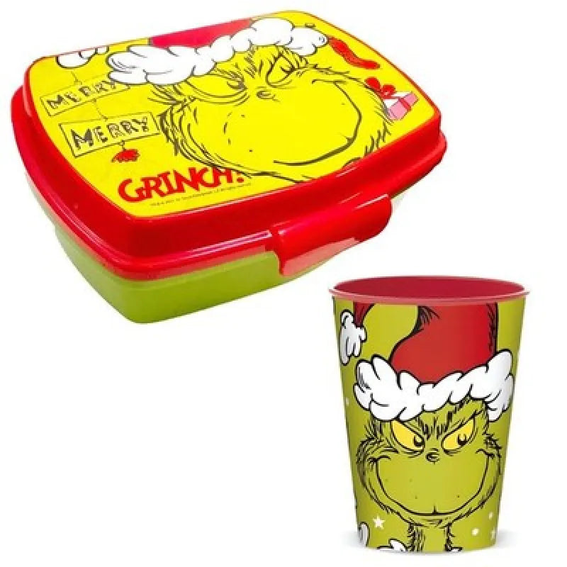 Disney der Grinch Kinder 2 teiliges Lunch Set Brotdose plus Becher - WS-Trend.de