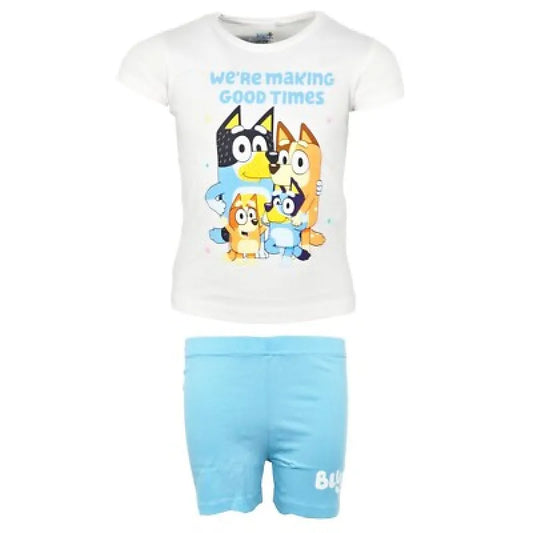 Bluey Bing Kinder Mädchen Pyjama Shirt Shorts Gr. 92 - 116 - WS-Trend.de