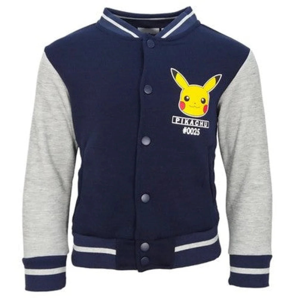 Pokémon Pikachu Kinder Baseballjacke Jungen Jacke mit Druckknöpfen - WS-Trend.de