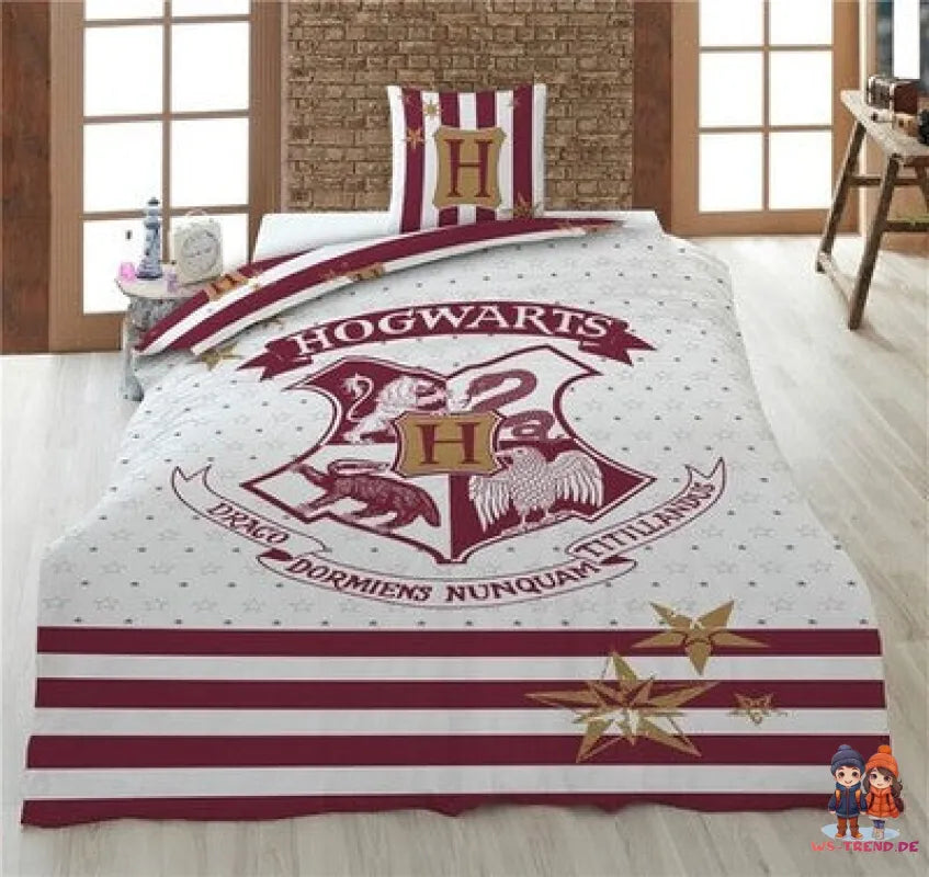 Harry Potter Hogwarts Kinder Bettwäsche 2tlg Set 135-140x200 100% Baumwolle - WS-Trend.de