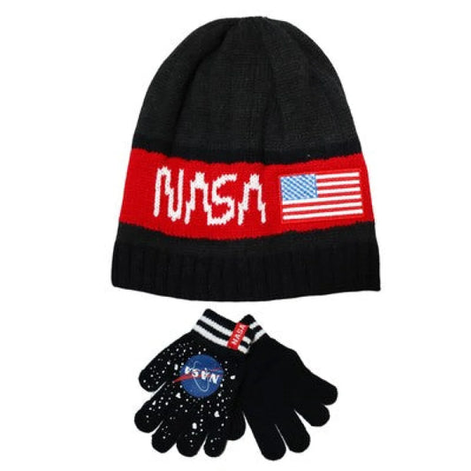 NASA Space Center - Kinder Herbst Winter Set Mütze Handschuhe - WS-Trend.de