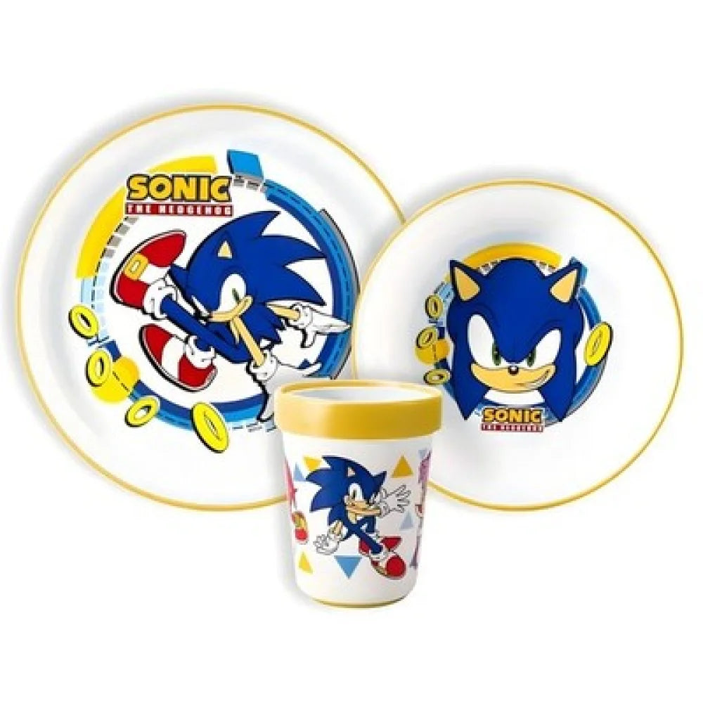 Sonic the Hedgehog Kinder Anti Rutsch Geschirr-Set 3 tlg - WS-Trend.de