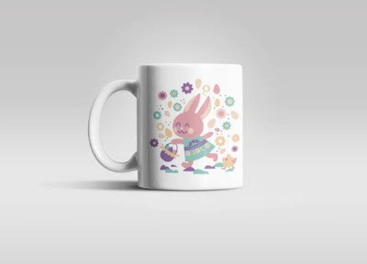 Osterhase Kakaotasse Kaffeetasse mit beidseitigem Motiv - WS-Trend.de