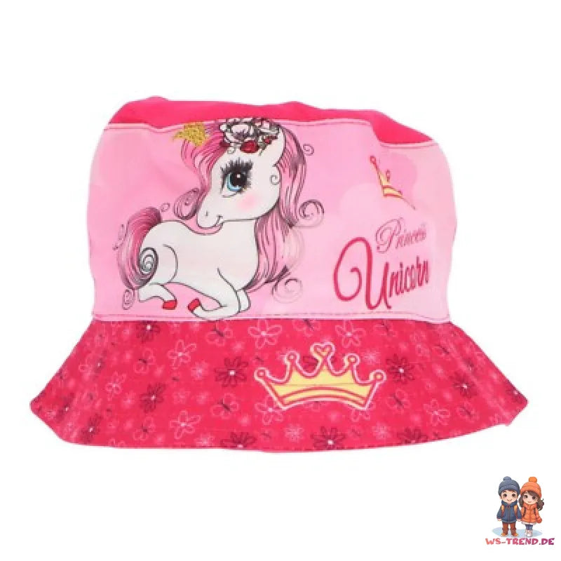 Einhorn Unicorn Kinder Fischermütze Fischerhut Sommerhut Gr. 52-54 - WS-Trend.de