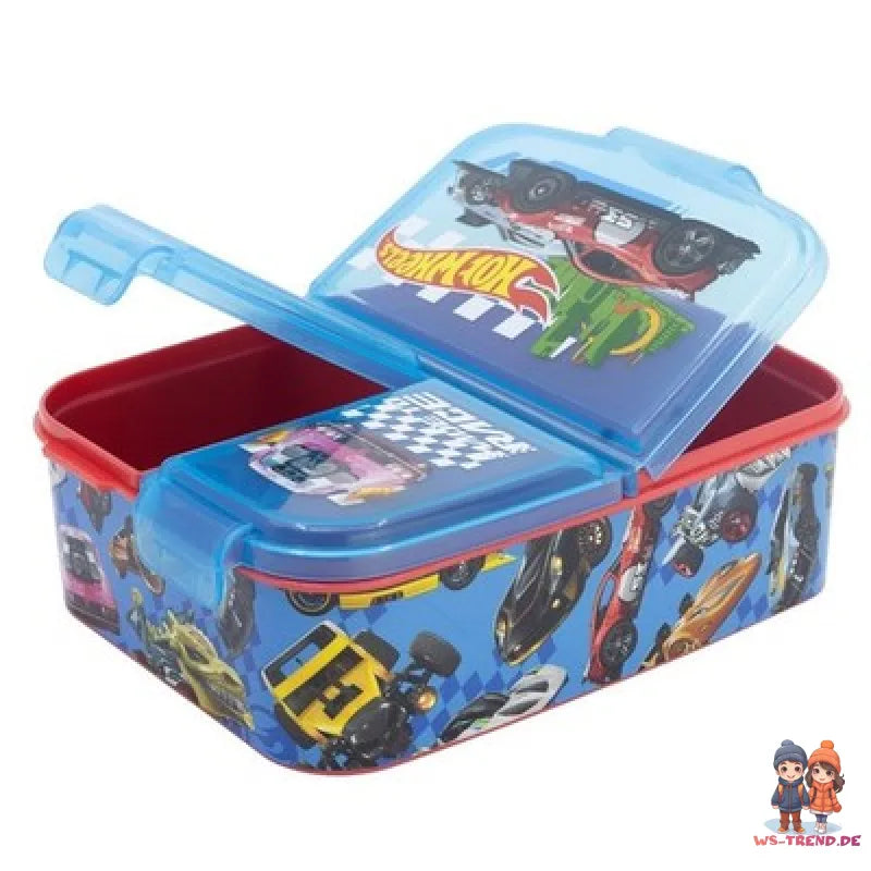 Hot Wheels Race 2 tlg. Lunch Set Brotdose 3 Kammer Becher 350 ml - WS-Trend.de