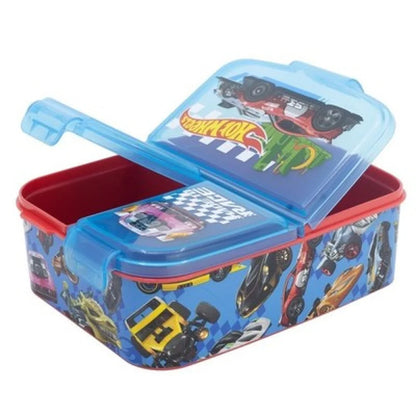 Hot Wheels Race 2 tlg. Lunch Set Brotdose 3 Kammer Becher 350 ml - WS-Trend.de