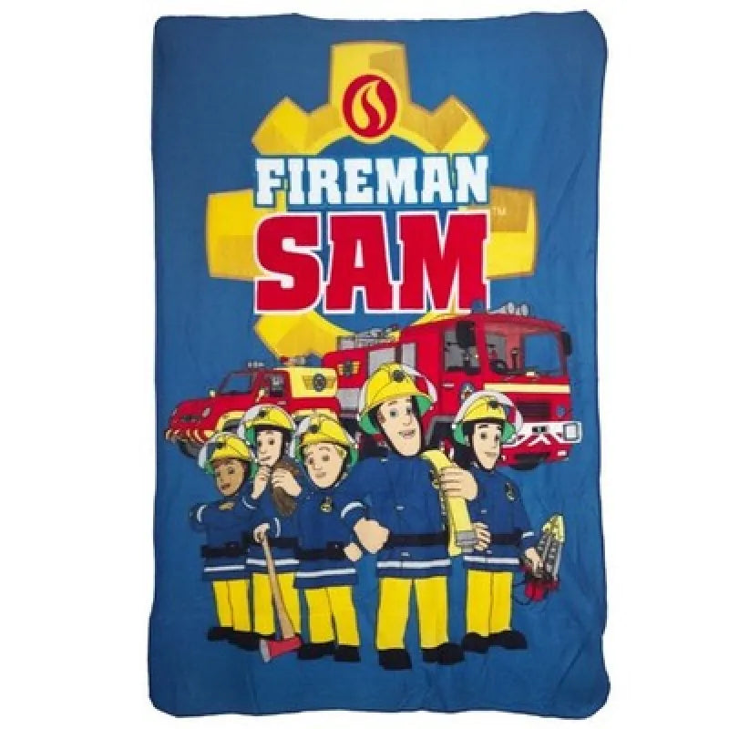 Feuerwehrmann Sam Kinder Fleecedecke leichte Kuscheldecke 100x140 cm - WS-Trend.de