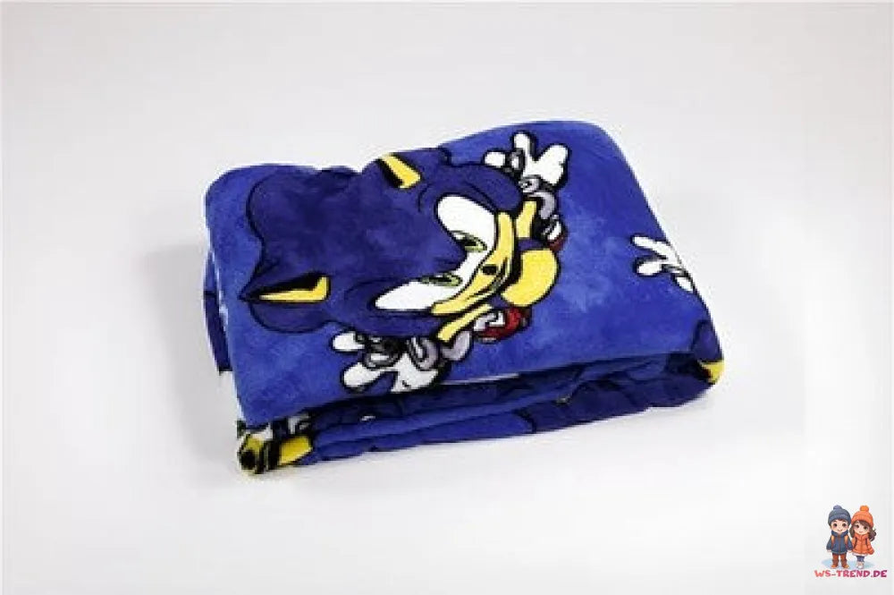 Sonic Prime Kinder Flanell Wohndecke warme Kuscheldecke 110x150 cm - WS-Trend.de
