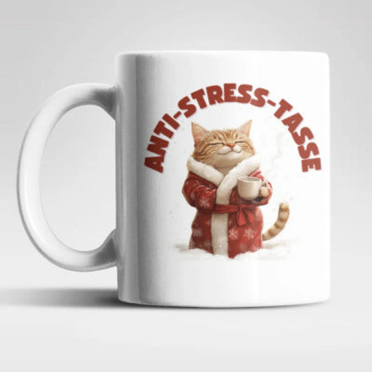 Anti Stress Christmas Katze Kaffeetasse Teetasse Geschenkidee 330 ml - WS-Trend.de