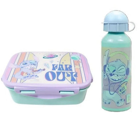 Disney Lilo und Stitch Angel 2 tlg. Set Brotdose plus Alu Trinkflasche 520 ml - WS-Trend.de