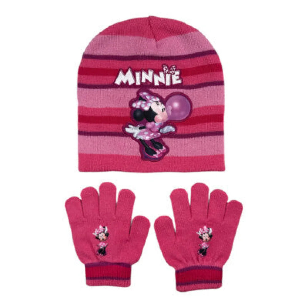 Disney Minnie Maus Kinder Wintermütze plus Handschuhe Gr. 54 - WS-Trend.de