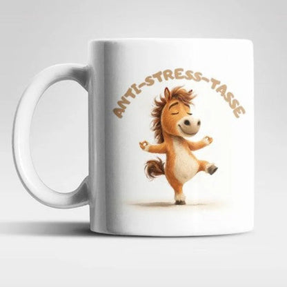 Anti Stress Pferd Yoga Kaffeetasse Teetasse Tasse Geschenkidee 325 ml - WS-Trend.de