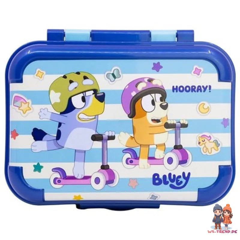 Bluey Bingo Kinder 4 teiliges Set Brotdose Alu Trinkflasche Besteck - WS-Trend.de